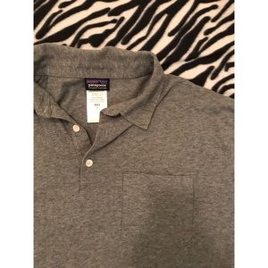 Grey Patagonia polo shirt